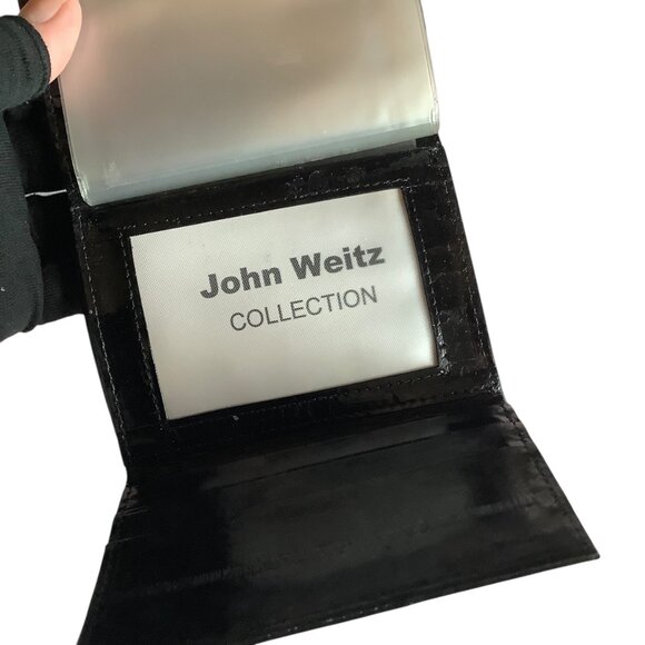 Genuine Eel Skin Mens Wallet By John Weitz 4”x3” - Picture 5 of 8